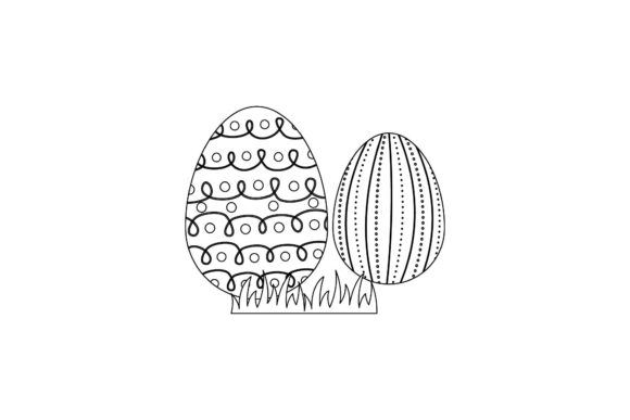 Download Easter Illustration Design Vector Black and White - Black Collection