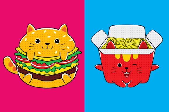 Download Cats Fast Food (Burger &amp; Spaghetti) - Premium Bundle