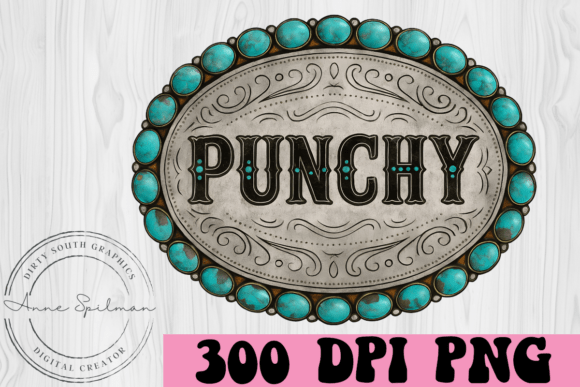 Download Western Turquoise Punchy Belt Buckle - Premium Resources