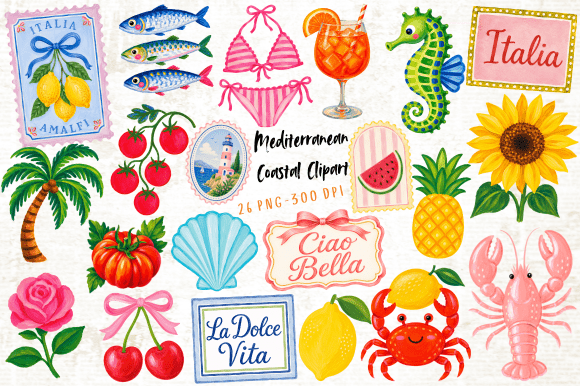 Download Mediterranean Coastal Clipart PNG - Mediterranean Collection